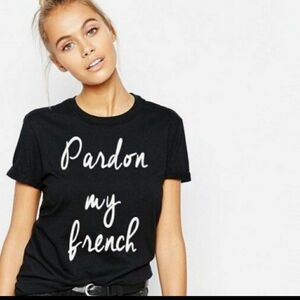 Black Faux Leather Shirt Pardon My French